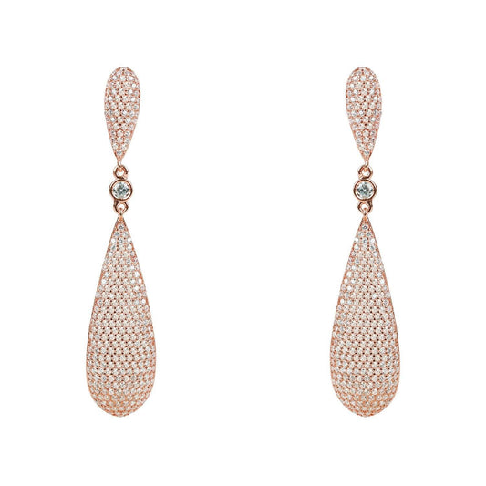Latelita Coco`s Long Drop Earrings Rosegold - Luxverse