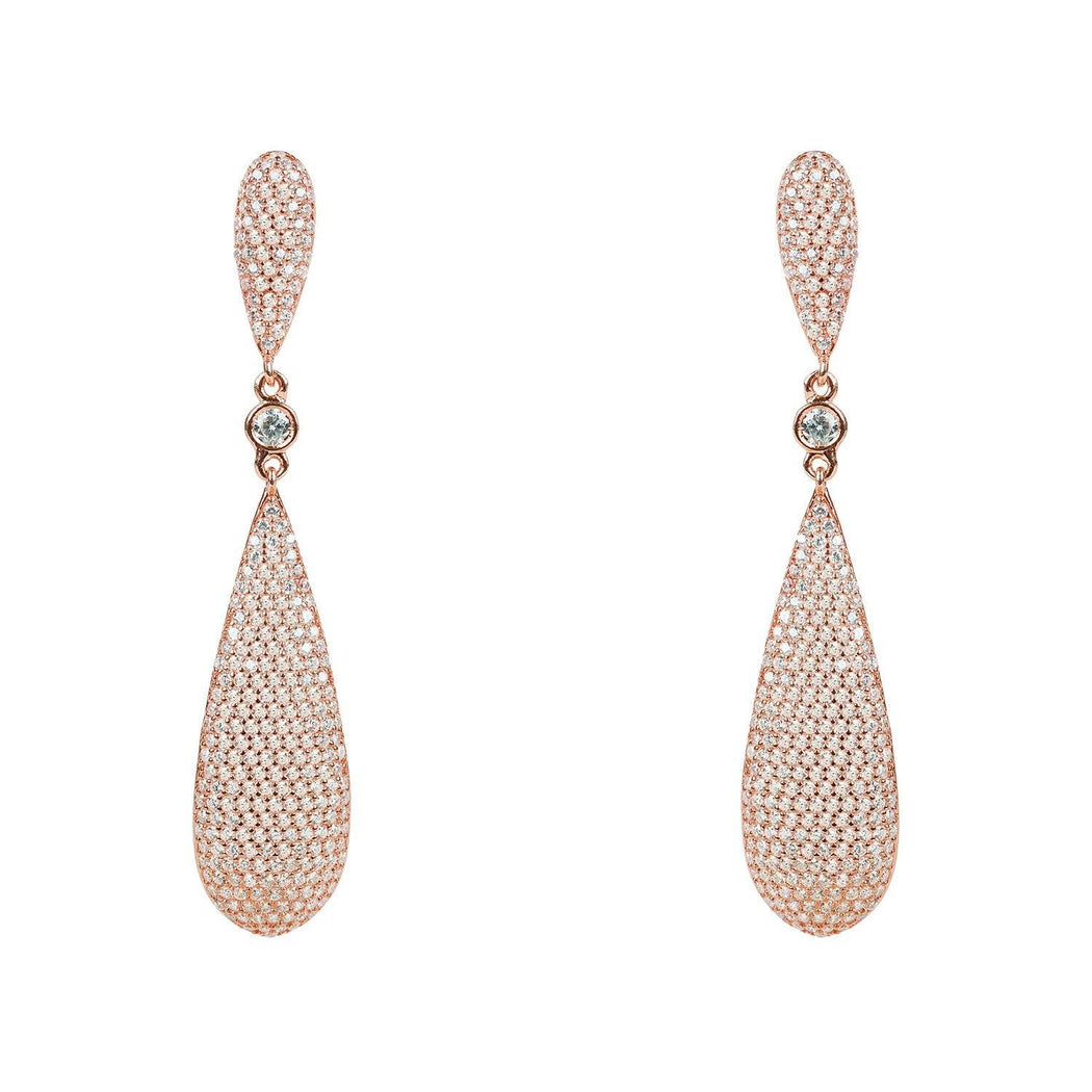 Latelita Coco`s Long Drop Earrings Rosegold - Luxverse
