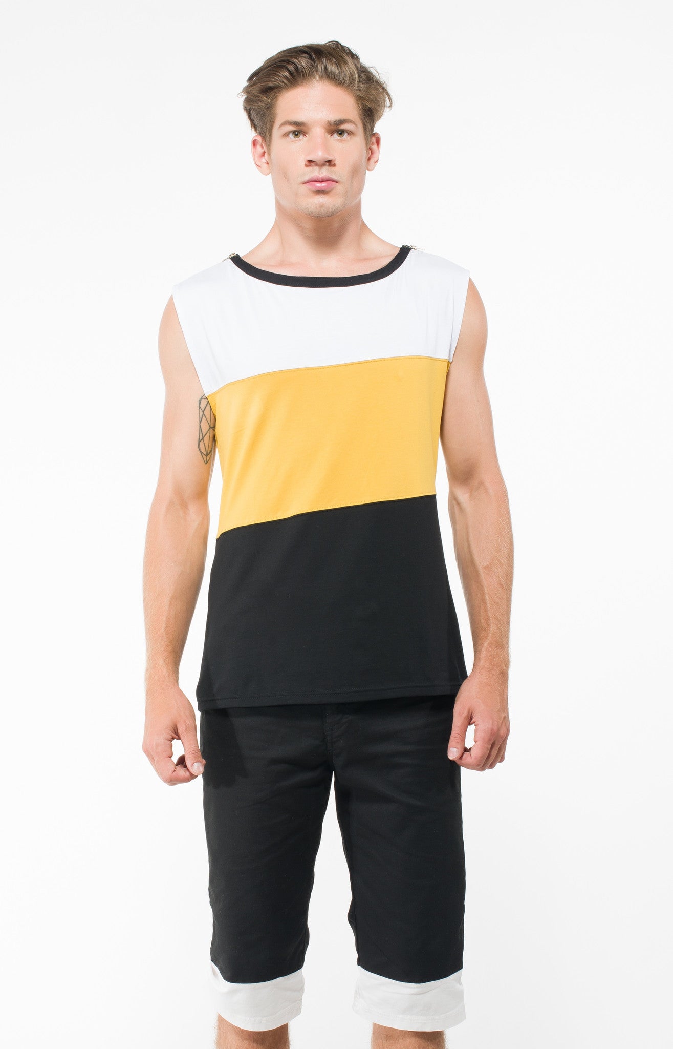 Uwi Twins Sleeveless Colorblock Top