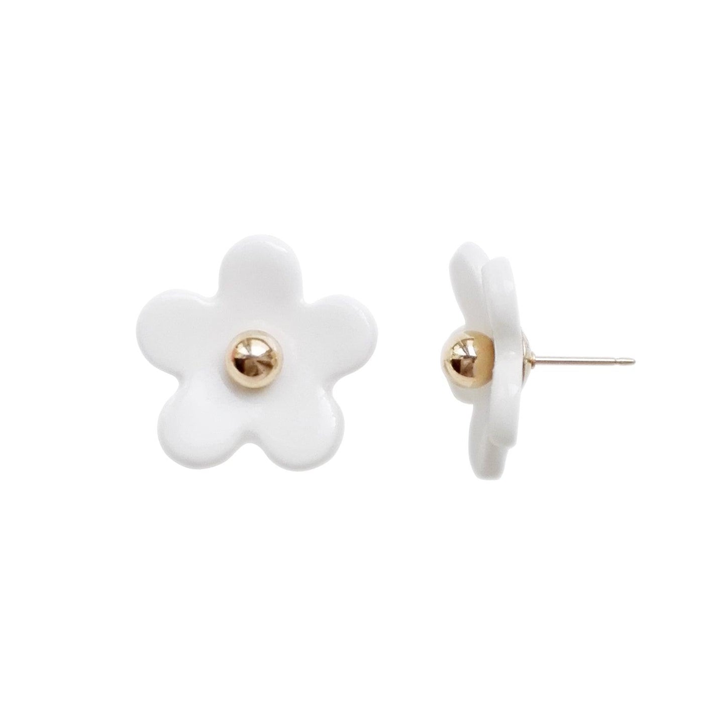 Everyday Porcelain Daisy Stud Earrings - Luxverse