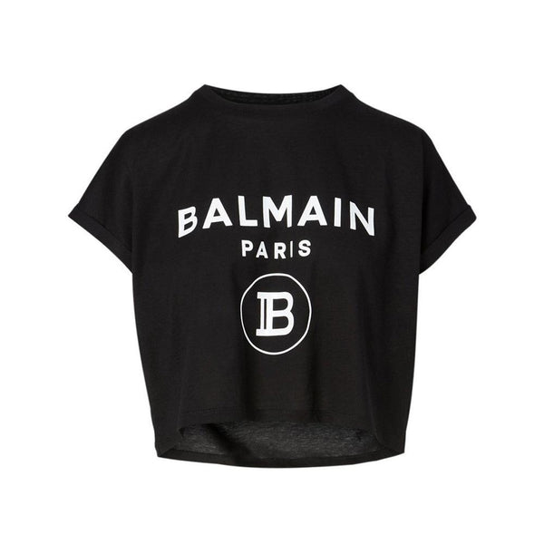 Balmain Cropped Logo T-Shirt