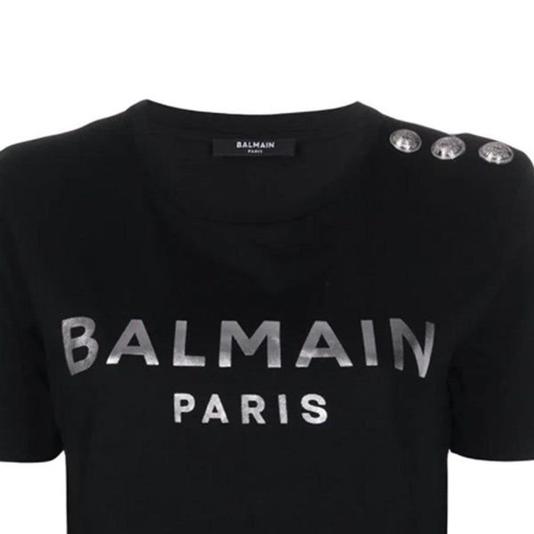Balmain Women's Logo Printed T-Shirt - Luxverse
