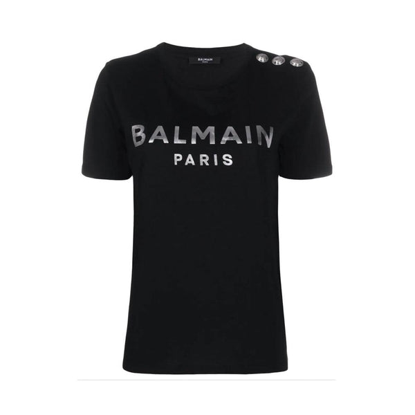 Balmain Women's Logo Printed T-Shirt - Luxverse