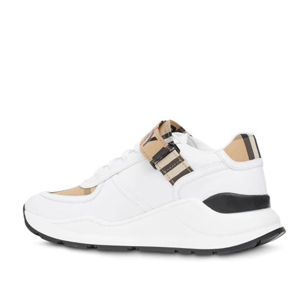 Burberry Logo Print Vintage Check and Leather Sneakers