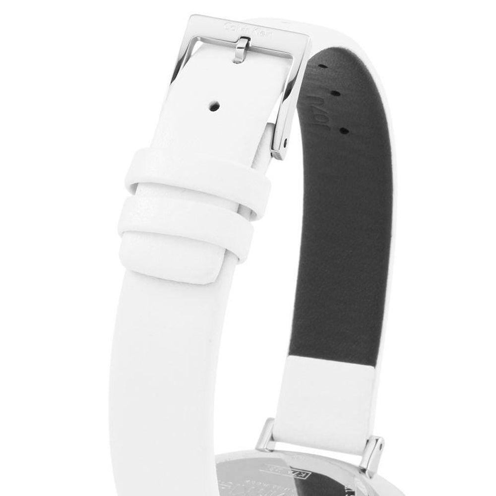 Calvin Klein - Rise White Dial White Leather Ladies Watch K7A231L6