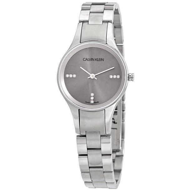 Calvin Klein Simplicity Crystal Silver Dial Ladies Watch K4323120 - Luxverse