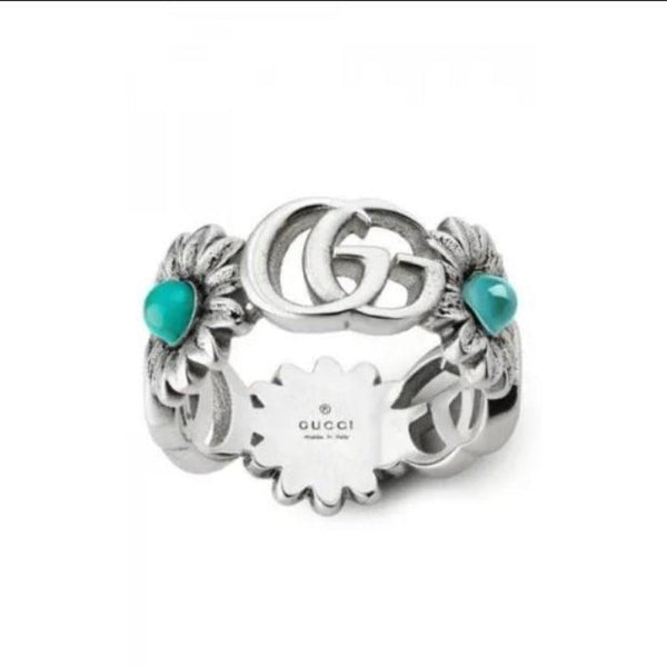 Gucci GG Flower Multi Stone Ring YBC527394001012 - Luxverse