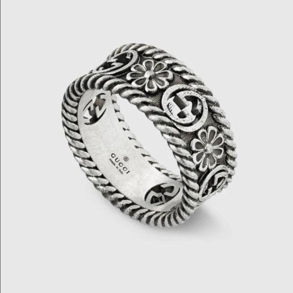 Gucci Interlocking G Silver Ring YBC577263001015 - Luxverse