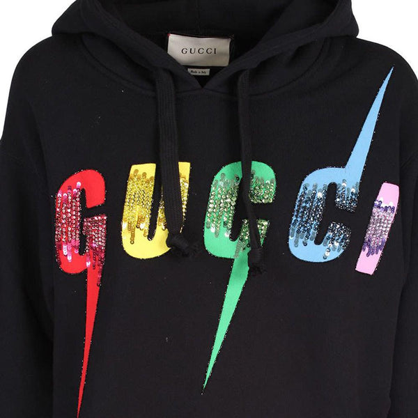 Gucci Logo Blade Graphic Oversized Hoodie - Luxverse