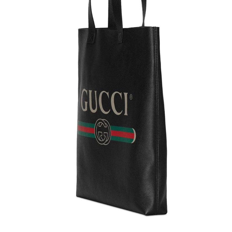 Gucci Logo Print Leather Men's Tote Bag