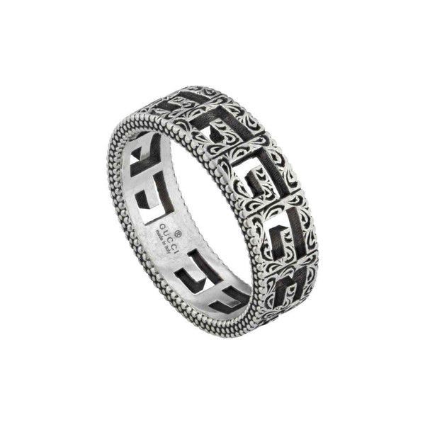 Gucci Ring with Square G Motif in Silver YBC576993001022 - Luxverse