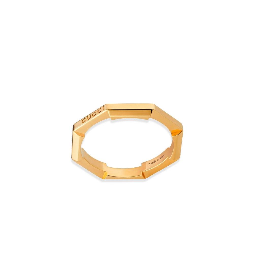 Gucci Yellow Gold Link to Love Ring YBC662194003016 - Luxverse