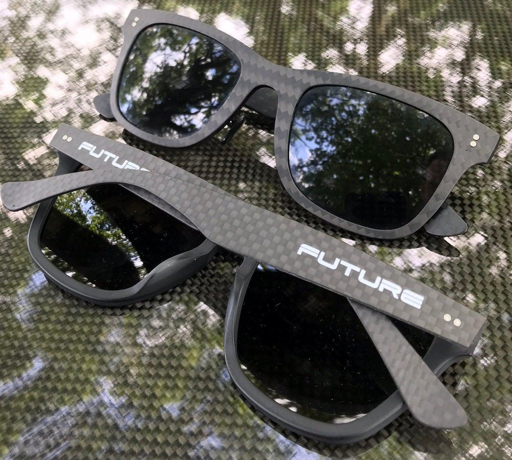 Full Carbon Fibre Sunglasses | Polarised Midnight Black - Luxverse