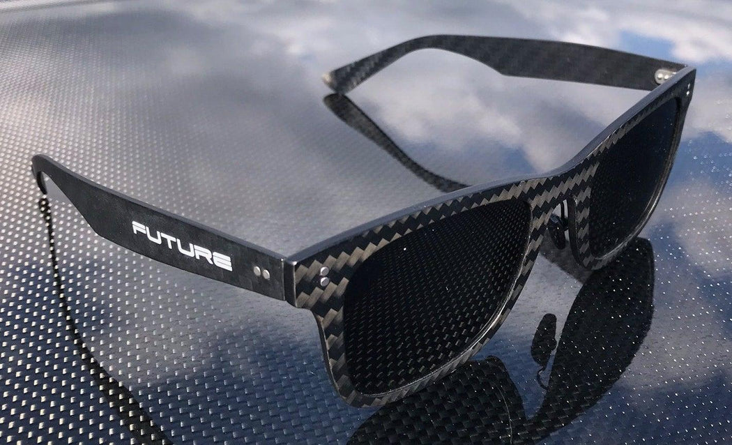 Full Carbon Fibre Sunglasses | Polarised Midnight Black - Luxverse