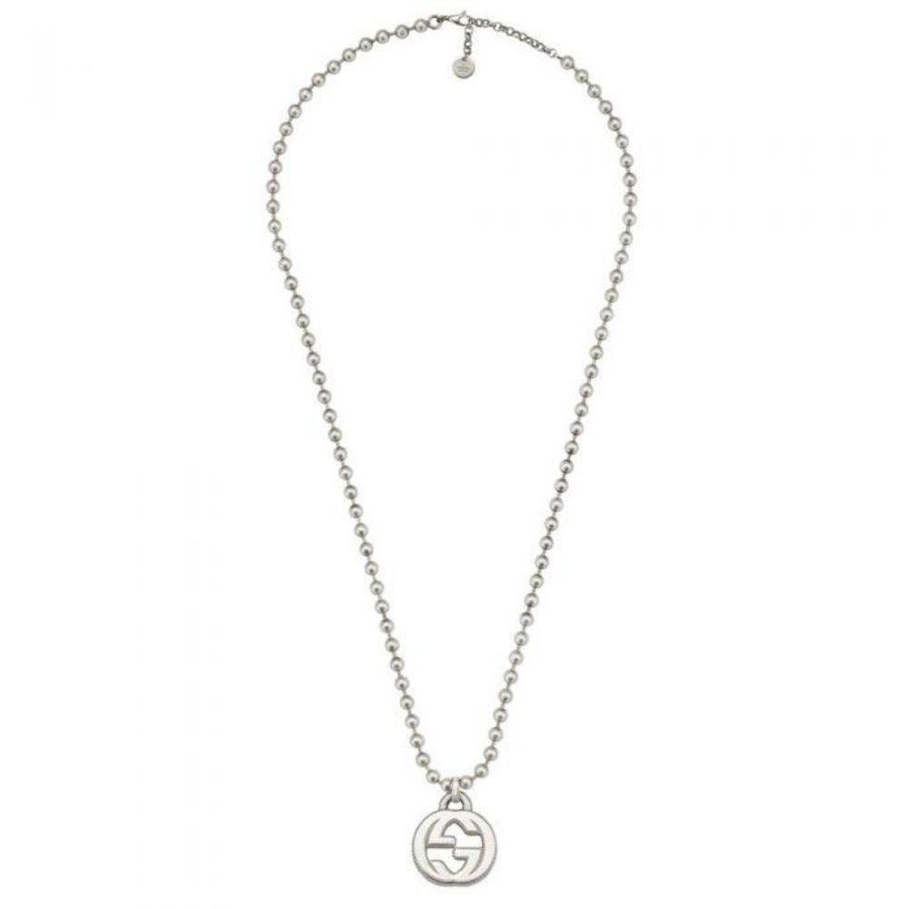 Gucci Silver GG Beaded Necklace YBB47921700100U - Luxverse