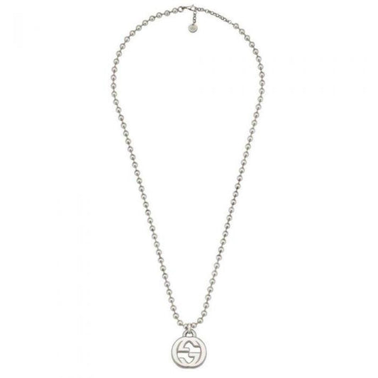 Gucci Silver GG Beaded Necklace YBB47921700100U - Luxverse