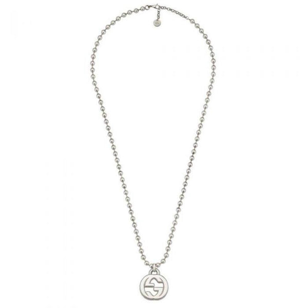 Gucci Silver GG Beaded Necklace YBB47921700100U - Luxverse