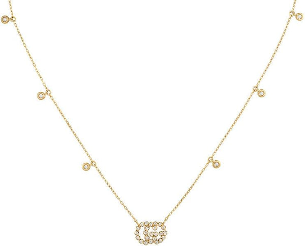Gucci GG Running Necklace with Diamonds YBB481624001 - Luxverse
